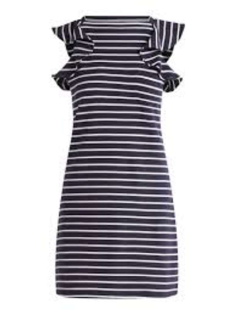 Free Assembly tank dress  navy blue and white horizontal stripes size L NWT